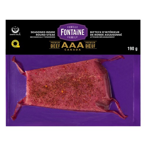Fontaine Family AAA Beef Seasoned Inside Round Steak 190 g