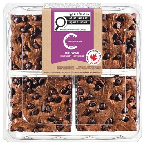 Compliments Dessert Squares Brownie 345 g (frozen)