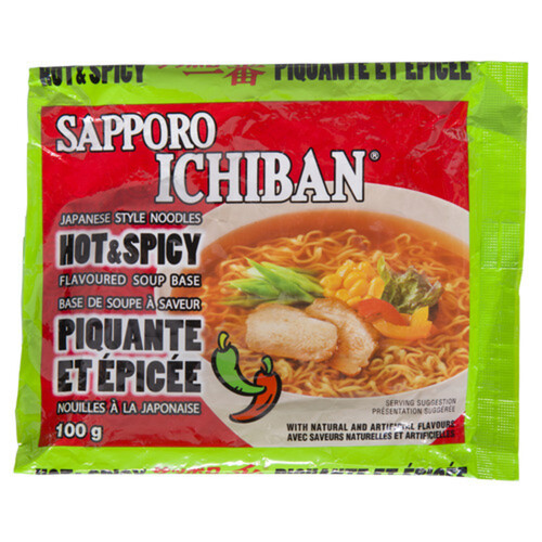 Sapporo Ichiban Flat Noodles Hot And Spicy 100 g