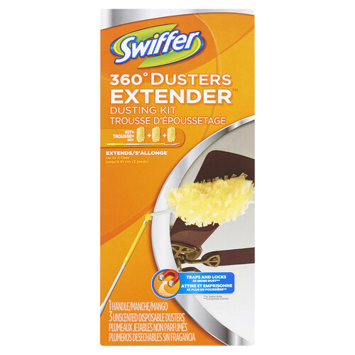 Swiffer Duster 360 Degrees Extendable Handle Cleaning Kit 1 EA