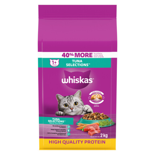 Whiskas Tuna Selections Adult Dry Cat Food With Real Tuna 2 kg