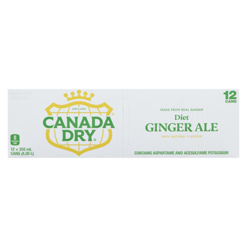 Canada Dry Diet Soft Drink Ginger Ale 12 x 355 ml (cans)