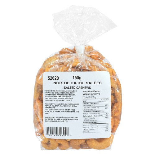 Les Aliments Roasted Cashews With Salt 150 g