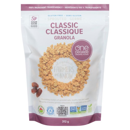 One Degree Organic Foods Classic Granola Sprouted 312 g