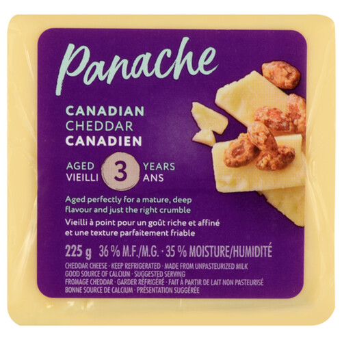 Panache Canadian Cheddar Cheese 3 Year Old Aged 225 g