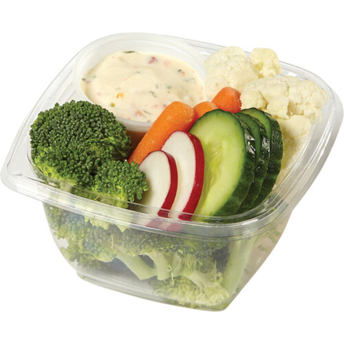 Deli Counter Vegetable & Dip Tray 8 Inch 750 g