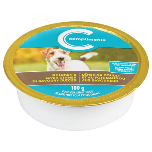Compliments Wet Dog Food Small Dog Chicken And Liver 100 g