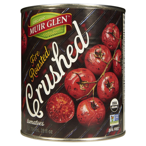 Muir Glen Gluten Free Crushed Tomatoes Fire Roasted 796 ml