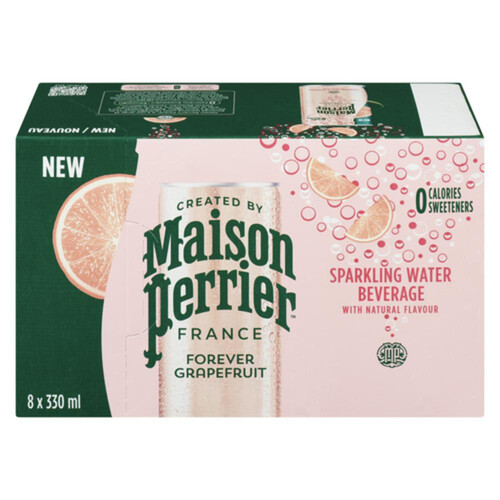 Maison Perrier Sparkling Water Pink Grapefruit 8 x 330 ml (cans)