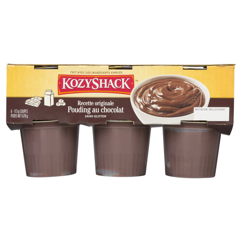 Kozy Shack Gluten-Free Pudding Chocolate 6 x 113 g