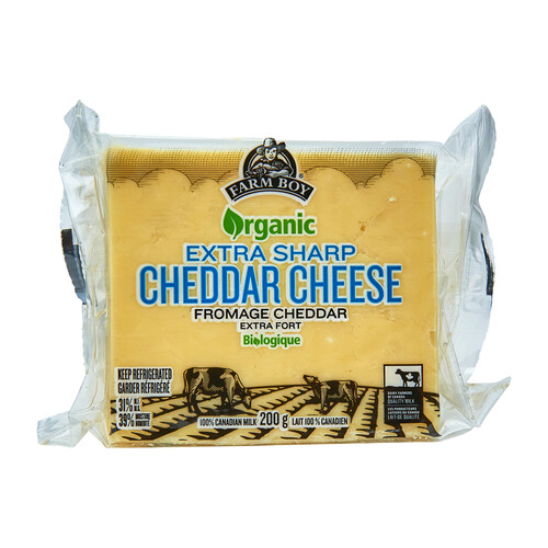 Farm Boy Organic Cheese Extra Sharp Cheddar 150 g