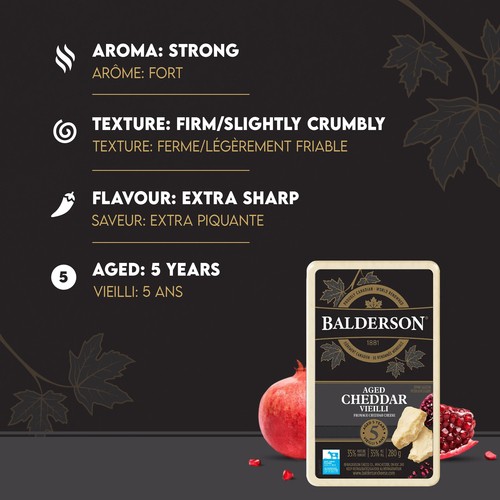 Balderson Cheddar Cheese Aged 5 Years 280 g