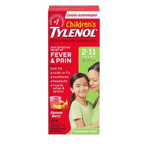 Tylenol Children's Pain & Fever Relief Banana Berry Twist 101 ml