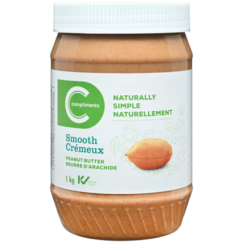 Compliments Naturally Simple 100% Natural Smooth Peanut Butter 1 kg