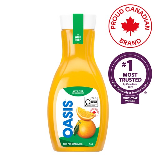 Oasis Orange Juice with Pulp Not from Concentrate 1.5 L