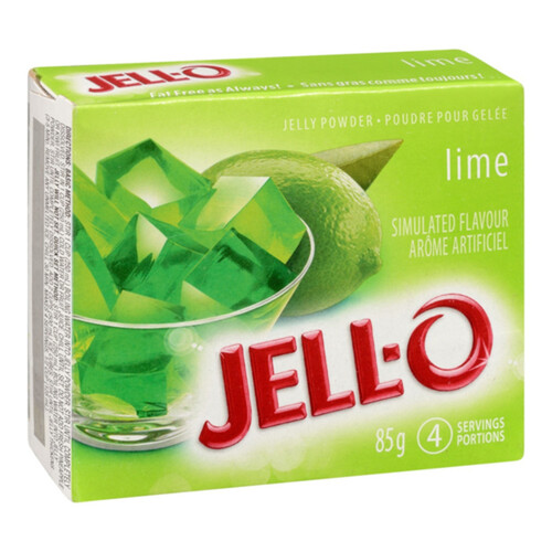 Jell-O Gelatin Jelly Powder Mix Lime 85 g