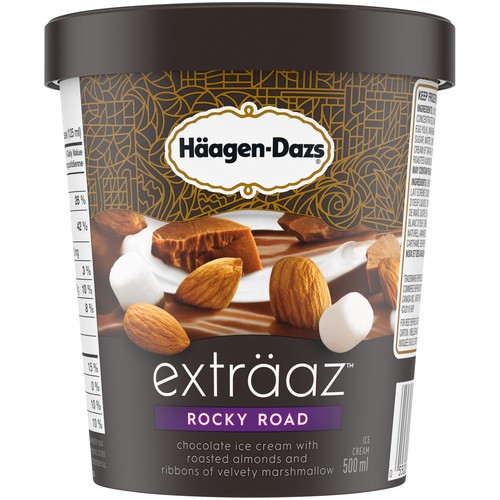 Häagen-Dazs Exträaz Ice Cream Rocky Road 500 ml