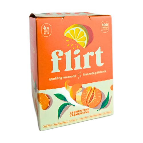 Flirt Drinks Sparkling Lemonade Clementine 4 x 355 ml (cans)