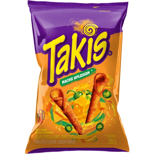 Takis Rolled Tortilla Chips Xplosion Zesty Nacho Cheese 260 g