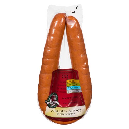 Grimm's Fine Foods Ham Sausage Garlic 375 g