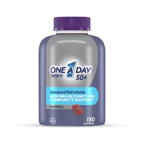 One A Day Advanced Multi-Vitamins Men's 50+ 130 Gummies 