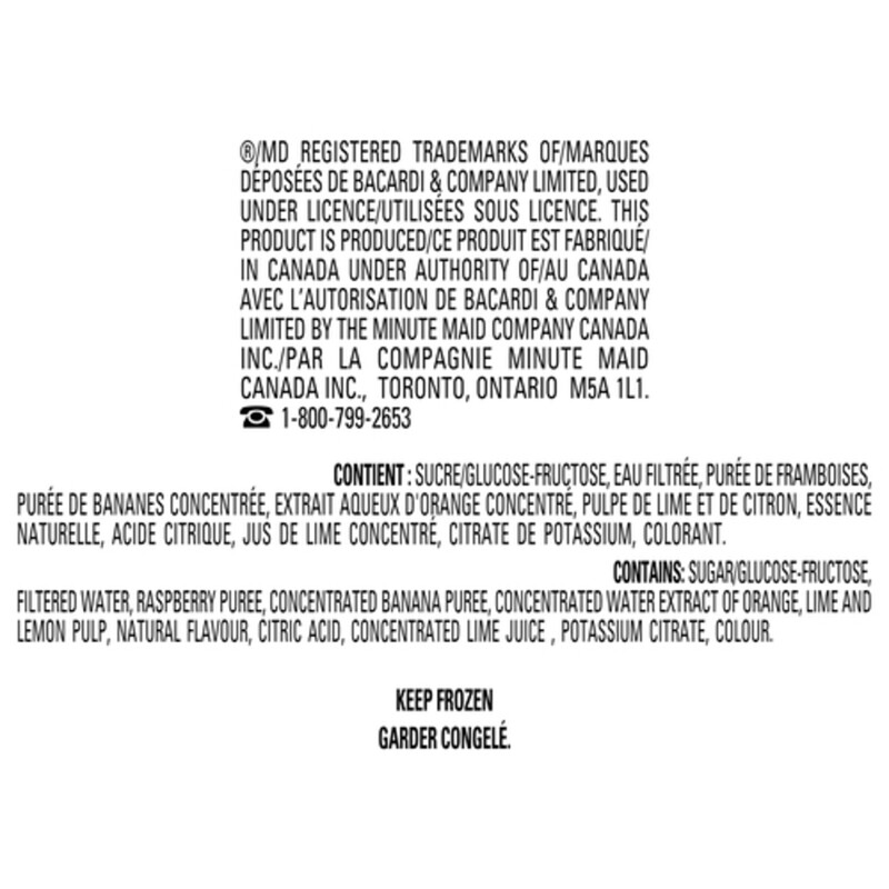 Bacardi Frozen Mixers Rum Runner 250 ml can Voilà Online Groceries & Offers