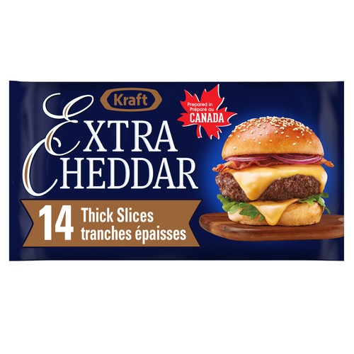 Kraft Sliced Process Cheese Extra Cheddar 14 Slices 390 g