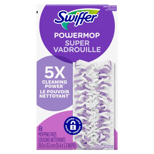 Swiffer Heavy Duty Powermop Refill Cloths/Pads All Purpose 8 Count