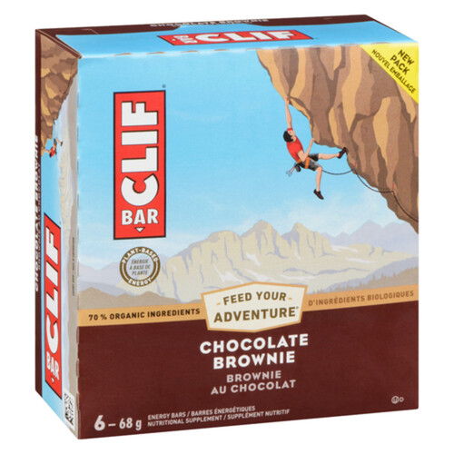 Clif Energy Bars Chocolate Brownie 6 x 68 g