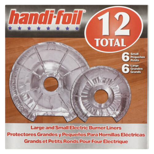 Handi-Foil Electric Burner Liner Small And Large 12 Pack
