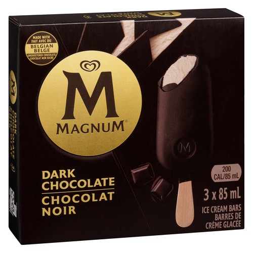 Magnum Ice Cream Bars Dark Chocolate Classic 3 Count