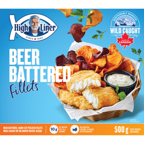 High Liner Family Favourites Frozen Fish Fillets Beer Battered 500 g