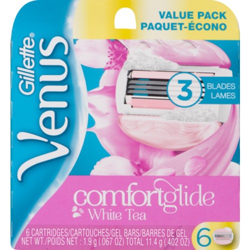 Gillette Venus Comfortglide Razor Blade Refill White Tea 6 Cartridges