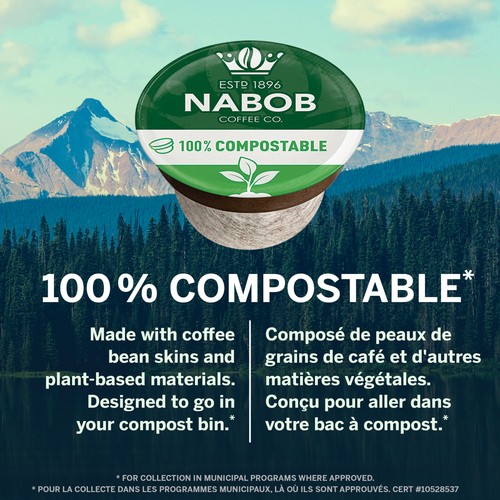 Nabob Coffee Pods 100% Arabica 1896 Tradition 12 Single Serve 117 g
