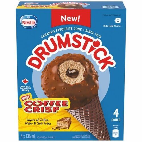 Drumstick  Frozen Dessert Coffee Crisp 4 x 135 ml