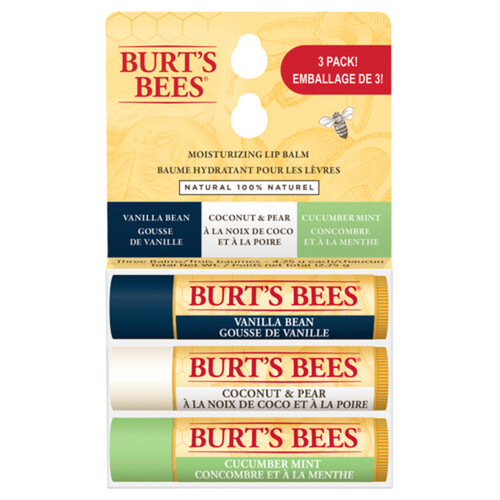  Burt's Bees Moisturizing Lip Balms Assorted Flavors