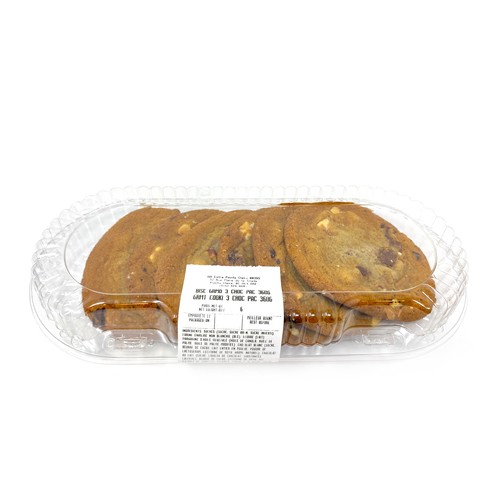 Saveurs du four Gourmet Cookies 3 Chocolate Pecan 6 x 60 g