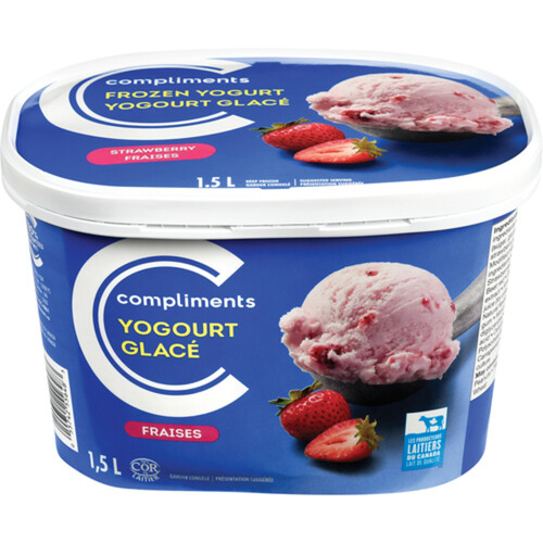 Compliments Frozen Yogurt Strawberry 1.5 L