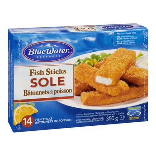 BlueWater Seafoods Frozen Fish Sticks Sole 350 g