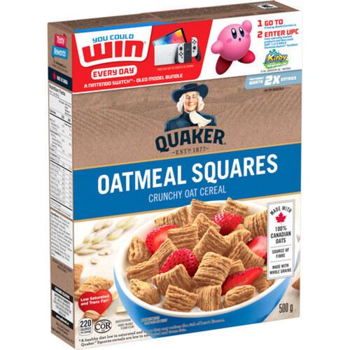 Quaker Cereal Oatmeal Squares 500 g