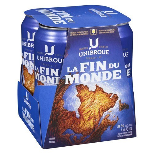 Unibroue Fin du Monde Beer 9% Alcohol 4 x 473 ml (cans)