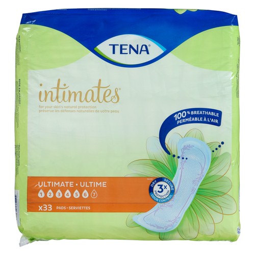 Tena Intimates Pads Ultimate Without Wings 33 Count