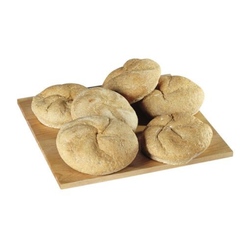 Whole Wheat Kaiser Buns 6 Pack 