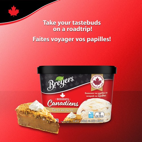 Breyers Canadian Desserts Sugar Pie Light Ice Cream Locally Inspired 1.41 L