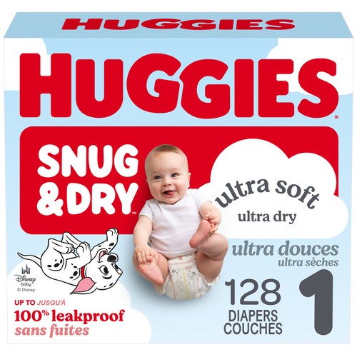 Huggies Snug And Dry Diapers Size 1 128 Count