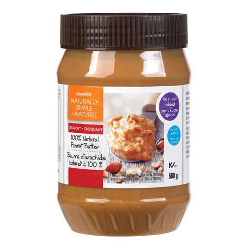 Compliments Naturally Simple Peanut Butter Crunchy 100% Natural 500 g