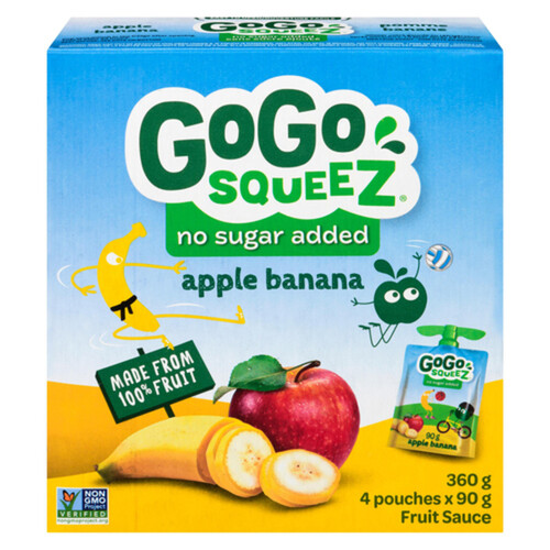 GoGo Squeez Fruit Sauce Apple Banana 4 x 90 g