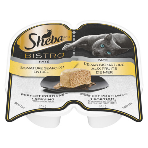 Sheba Perfect Portions Wet Cat Food Pate Seafood 75 g Voil