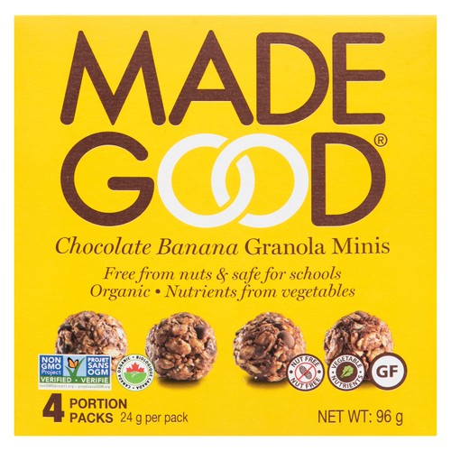 MadeGood Organic Minis Granola Bars Chocolate Banana 96 g