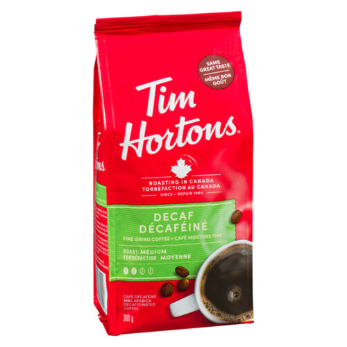 Tim Hortons Ground Coffee Fine Grind Decaffeinated 300 g